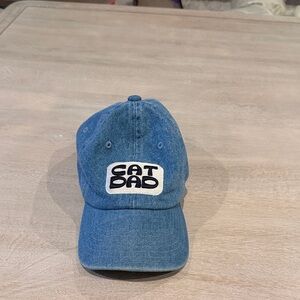 Cat Dad Blue Denim Hat